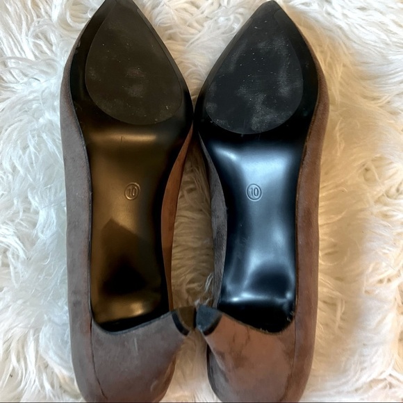 OLIVIA Miller Faux Suede Penny Taupe Heels Women’s Size 10 - Picture 5 of 7